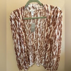 NWT CHICO'S Lightweight Blushed Wildcat Open Cardigan Sweater Size 3  ( XL )